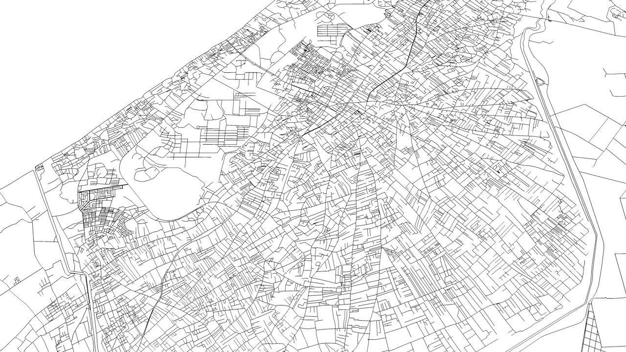 Gaza Strip Road Network and Streets 3D model_7