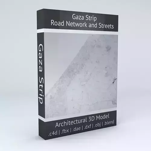 Gaza Strip Road Network and Streets 3D model