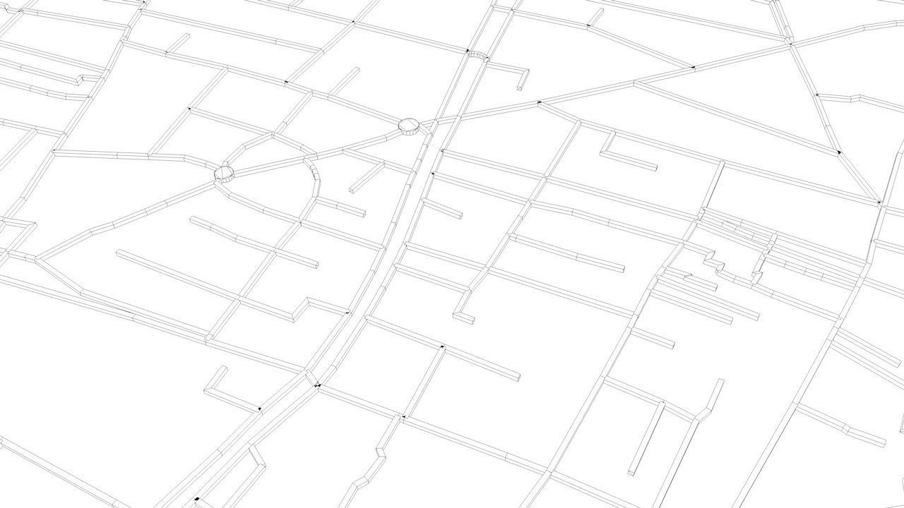 Gaza Strip Road Network and Streets 3D model_10