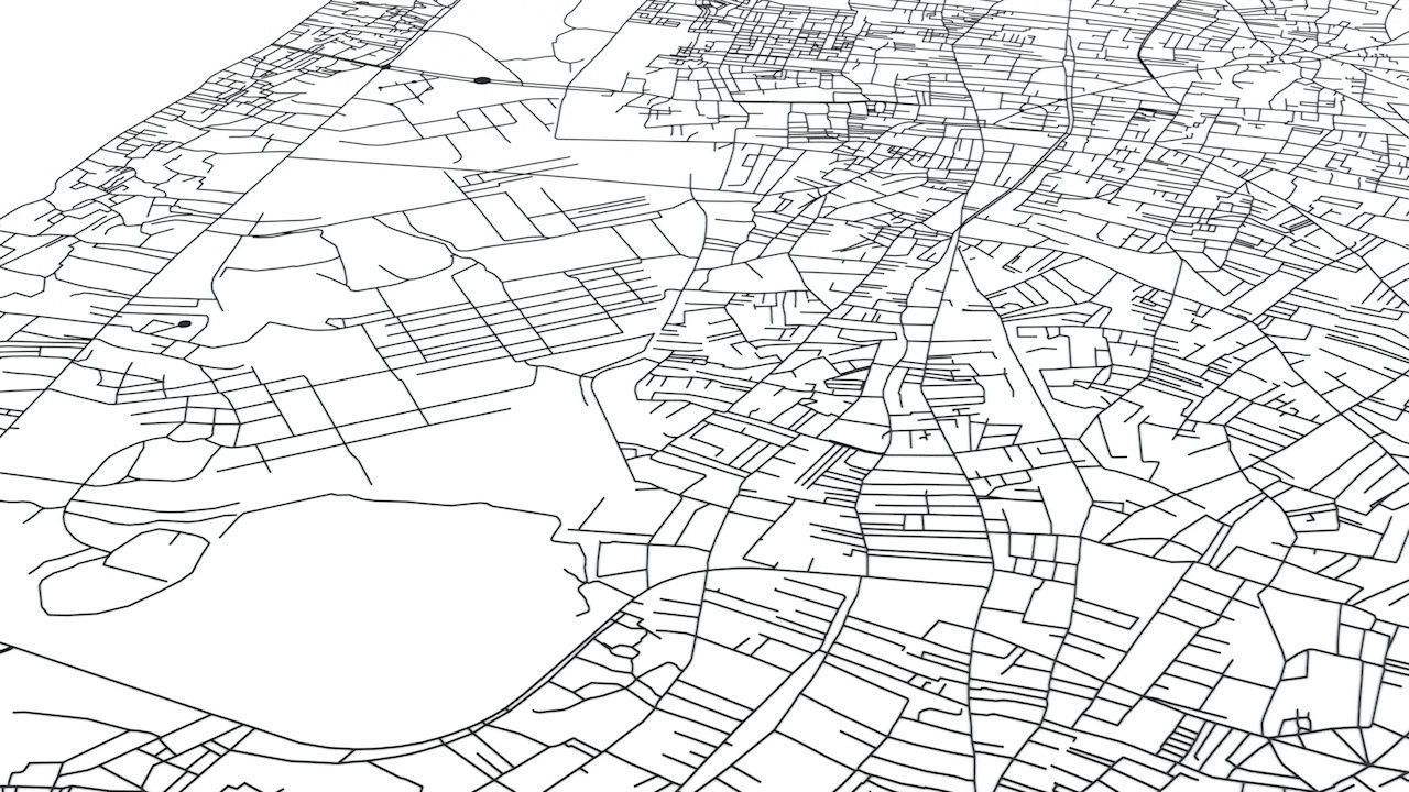 Gaza Strip Road Network and Streets 3D model_9