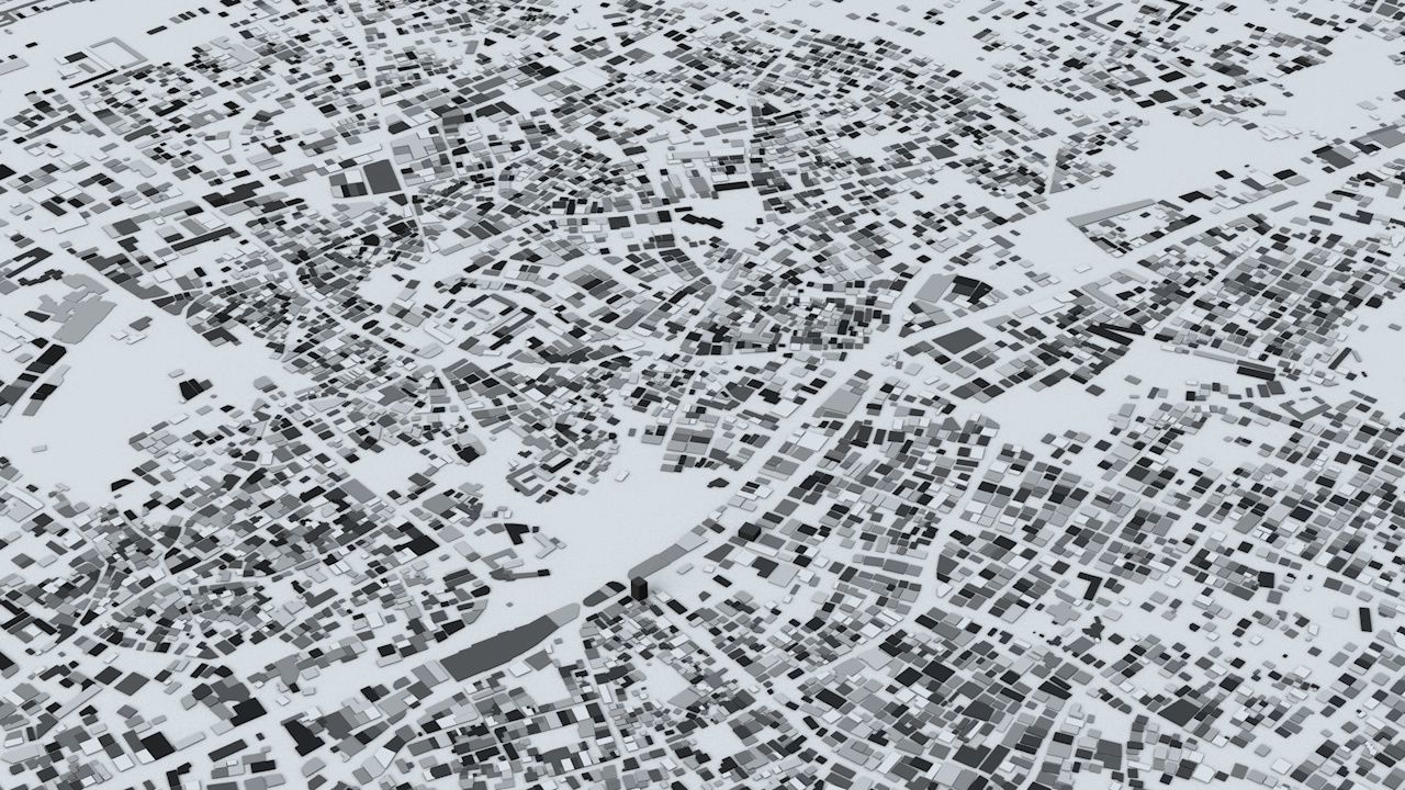 Gaza Strip Streets and Buildings 3D model_5