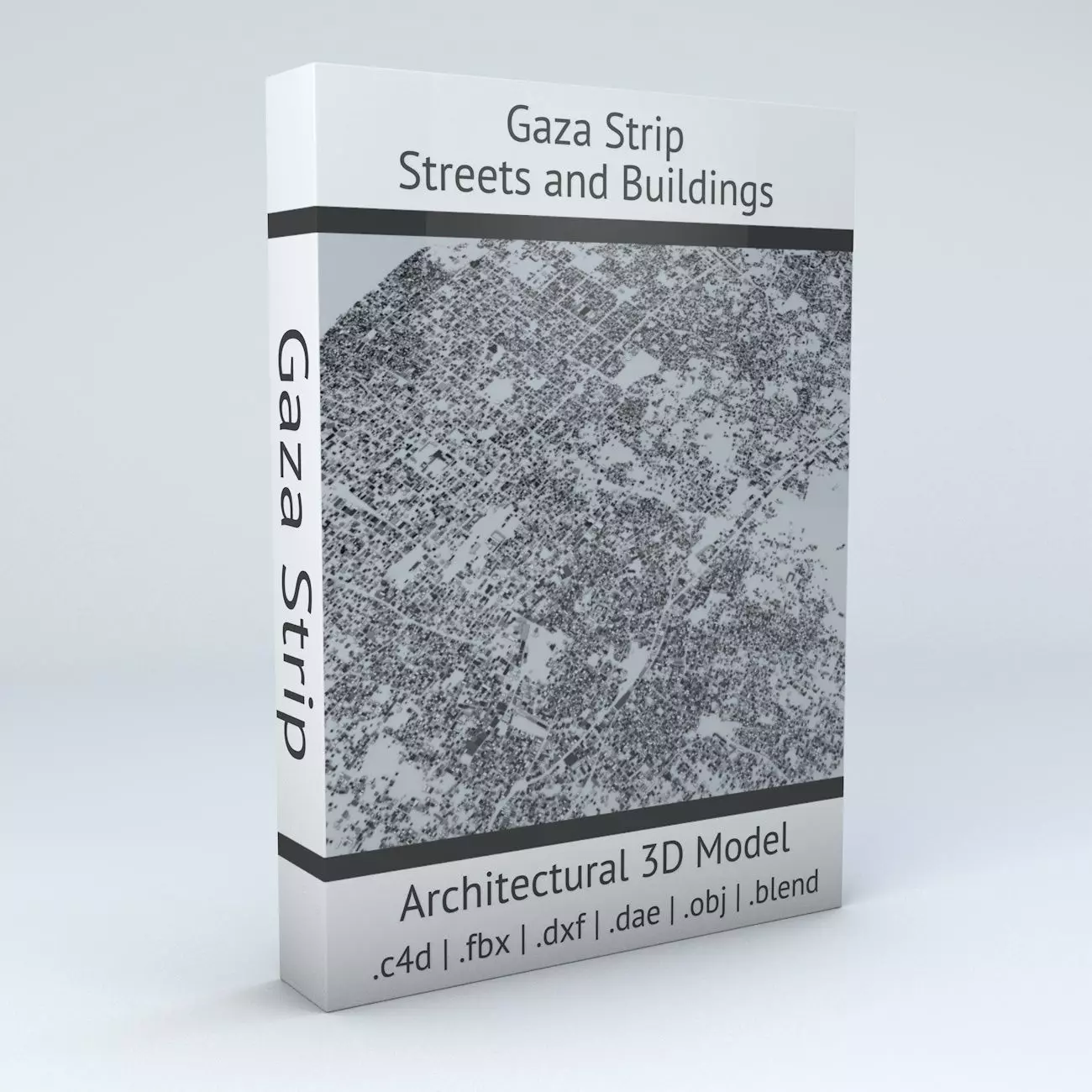 Gaza Strip Streets and Buildings 3D model_0
