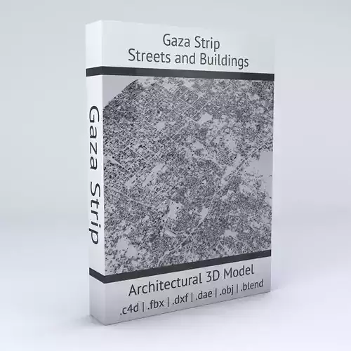 Gaza Strip Streets and Buildings 3D model