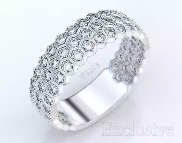 Exclusive ring from the honeycomb collection 394