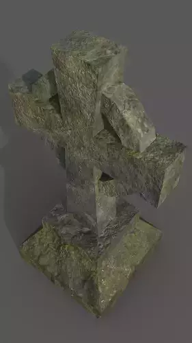 Tombstone Type 7 Low-poly 3D model
