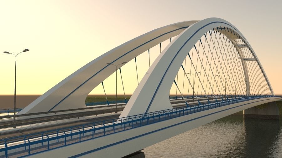 Arched bridge
