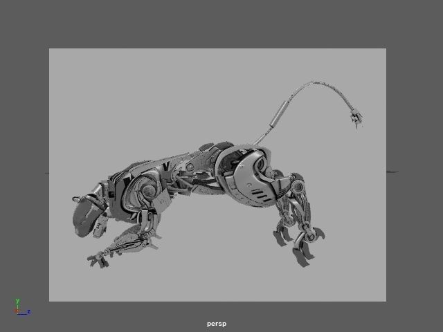 Robotic Panther 3D model_3