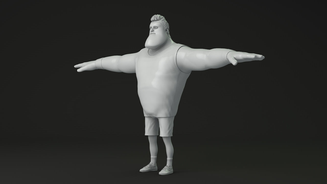 Toon Guy 3D model_9