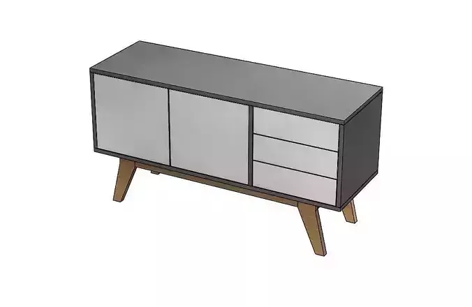 Retro cabinet wooden 