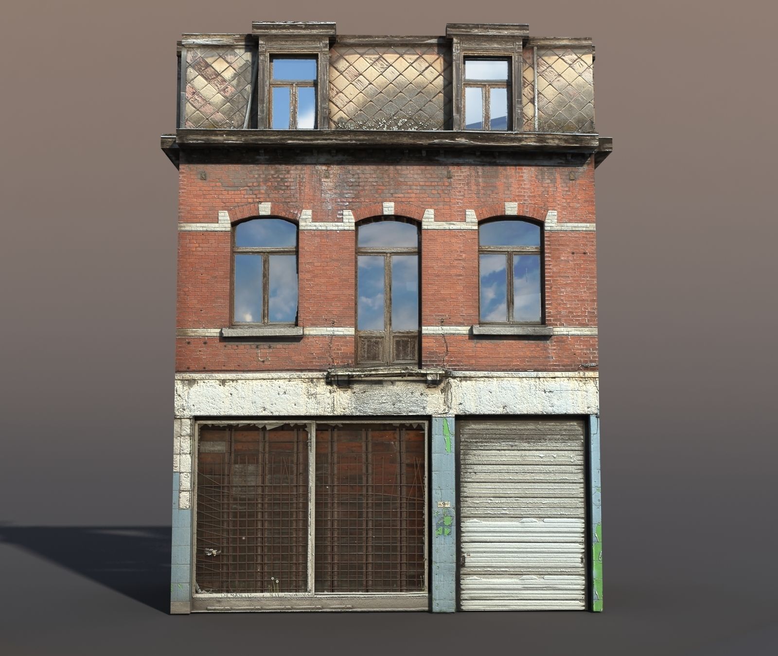 Apartment House 43 Low-poly 3D model_3