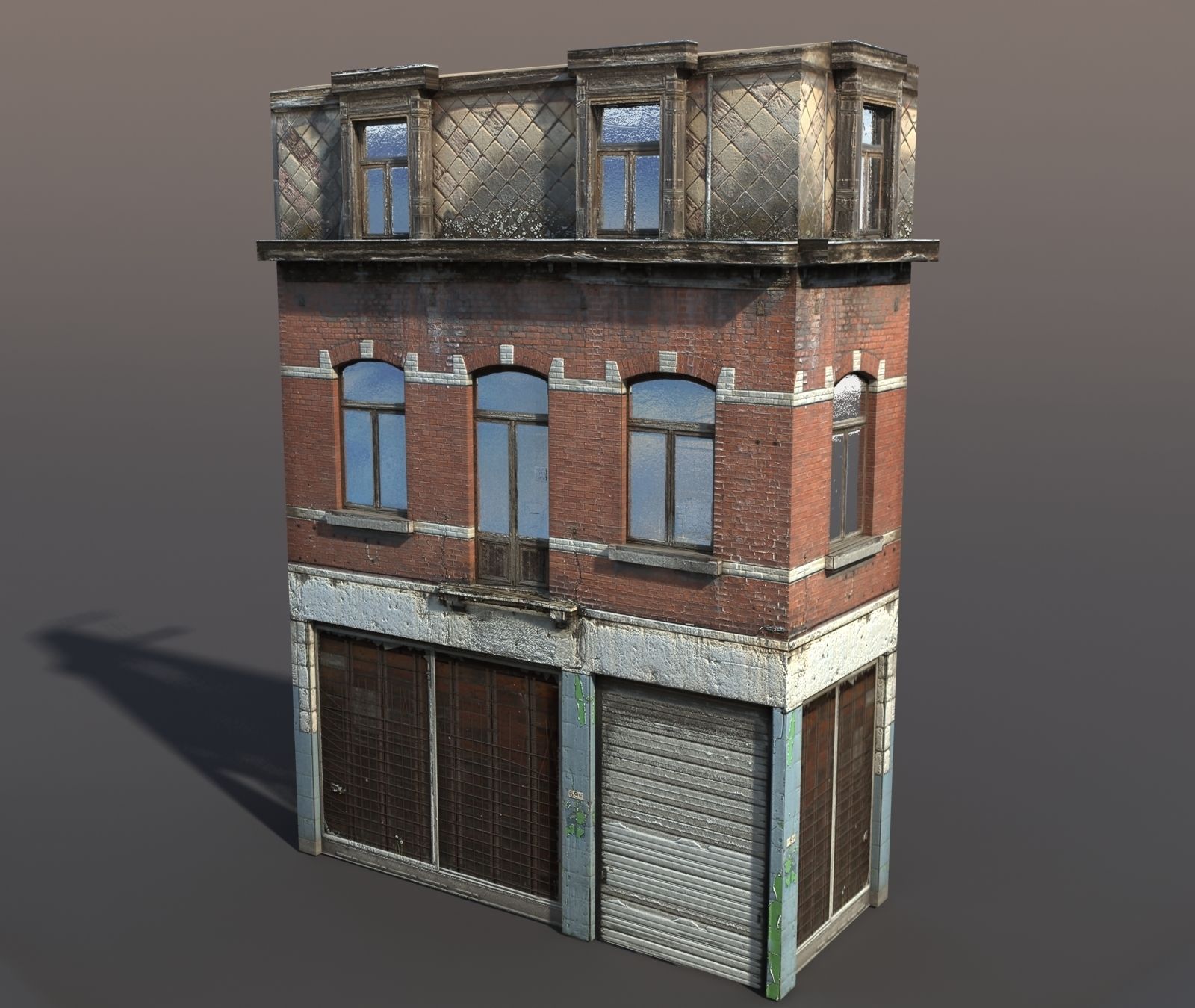Apartment House 43 Low-poly 3D model_2