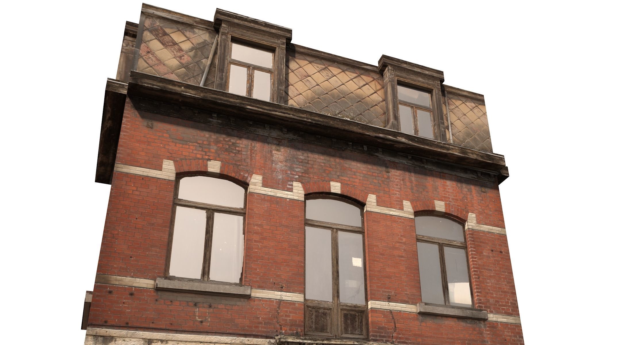 Apartment House 43 Low-poly 3D model_1