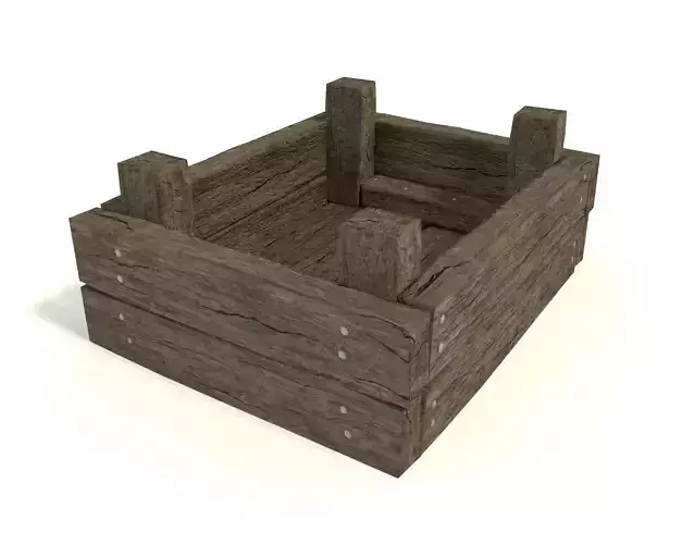 Crate Low Poly wooden