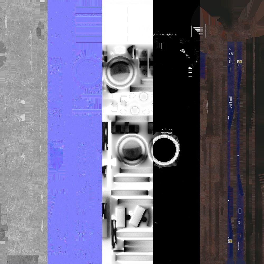 Low poly PBR container rail wagon Low-poly 3D model_8