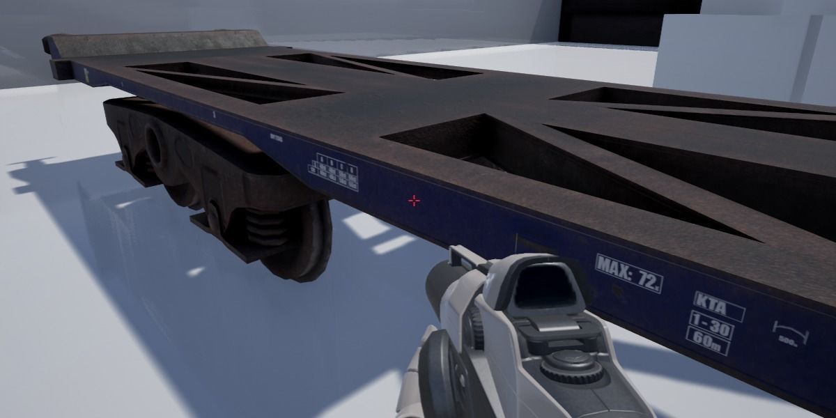 Low poly PBR container rail wagon Low-poly 3D model_6