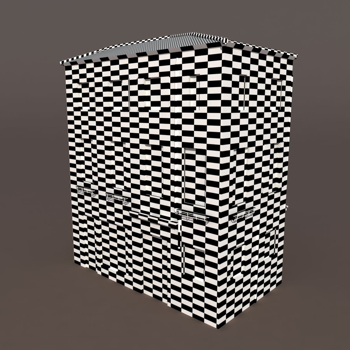 Apartment House 135 Low-poly 3D model_8