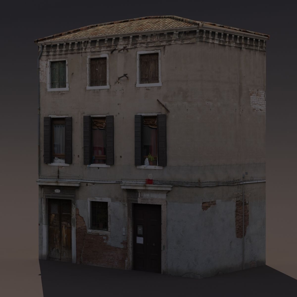 Apartment House 135 Low-poly 3D model_2