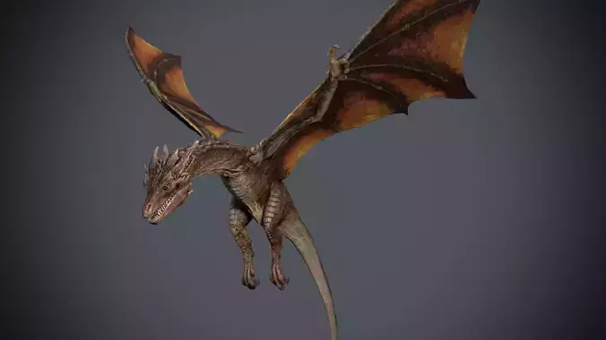 Dragon-Maya-Animation dragon Low-poly 3D model