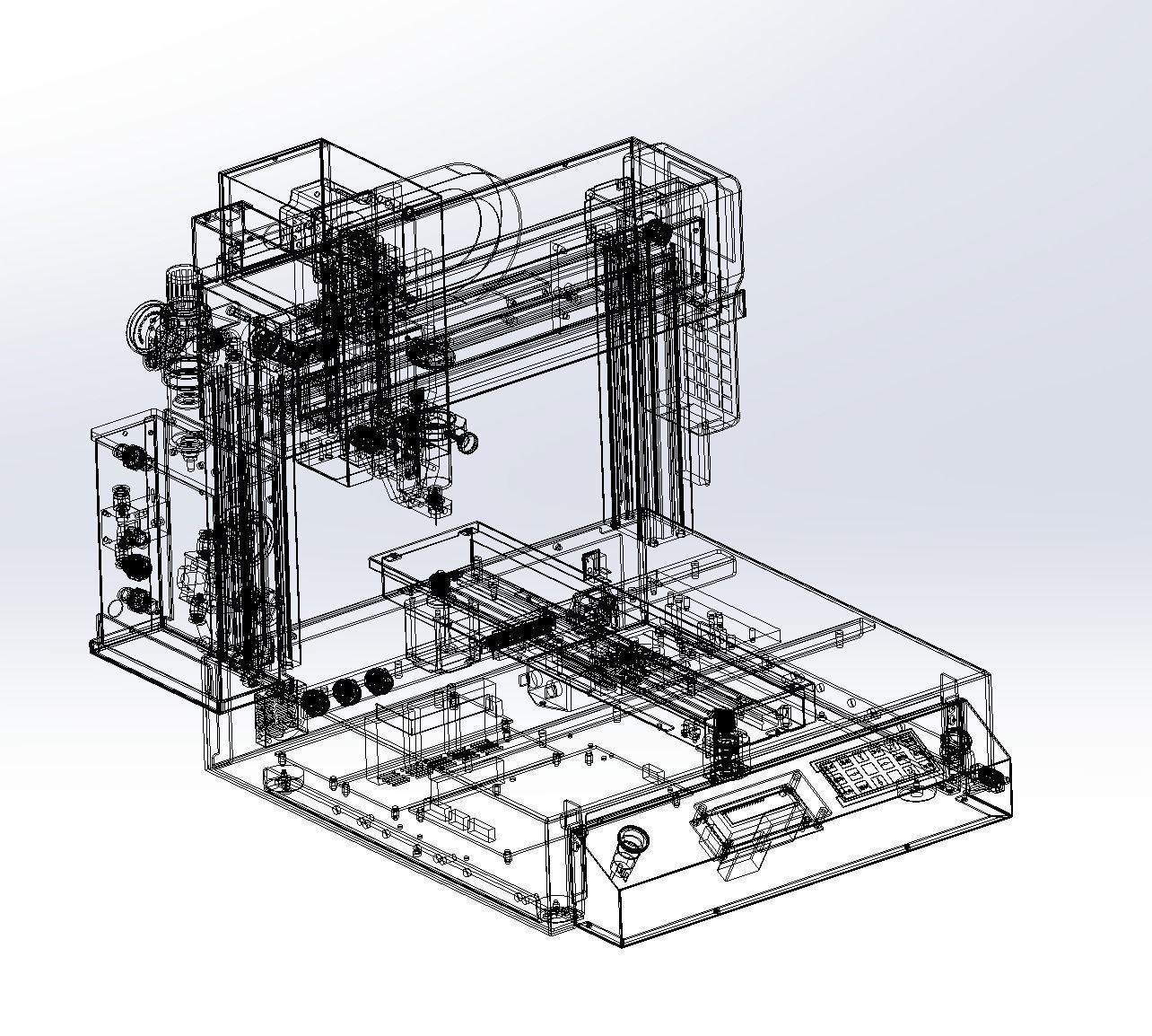 Desk type glue machine 3D model_6