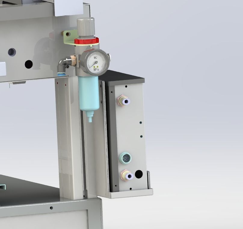 Desk type glue machine 3D model_3