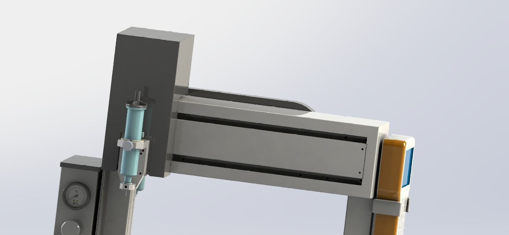 Desk type glue machine 3D model_4
