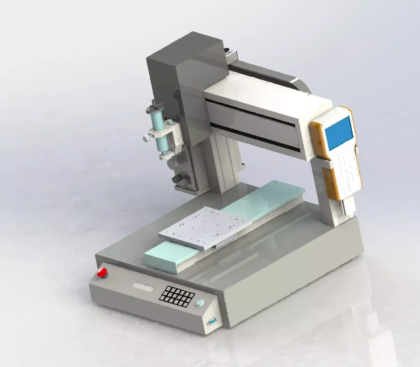 Desk type glue machine 3D model_0