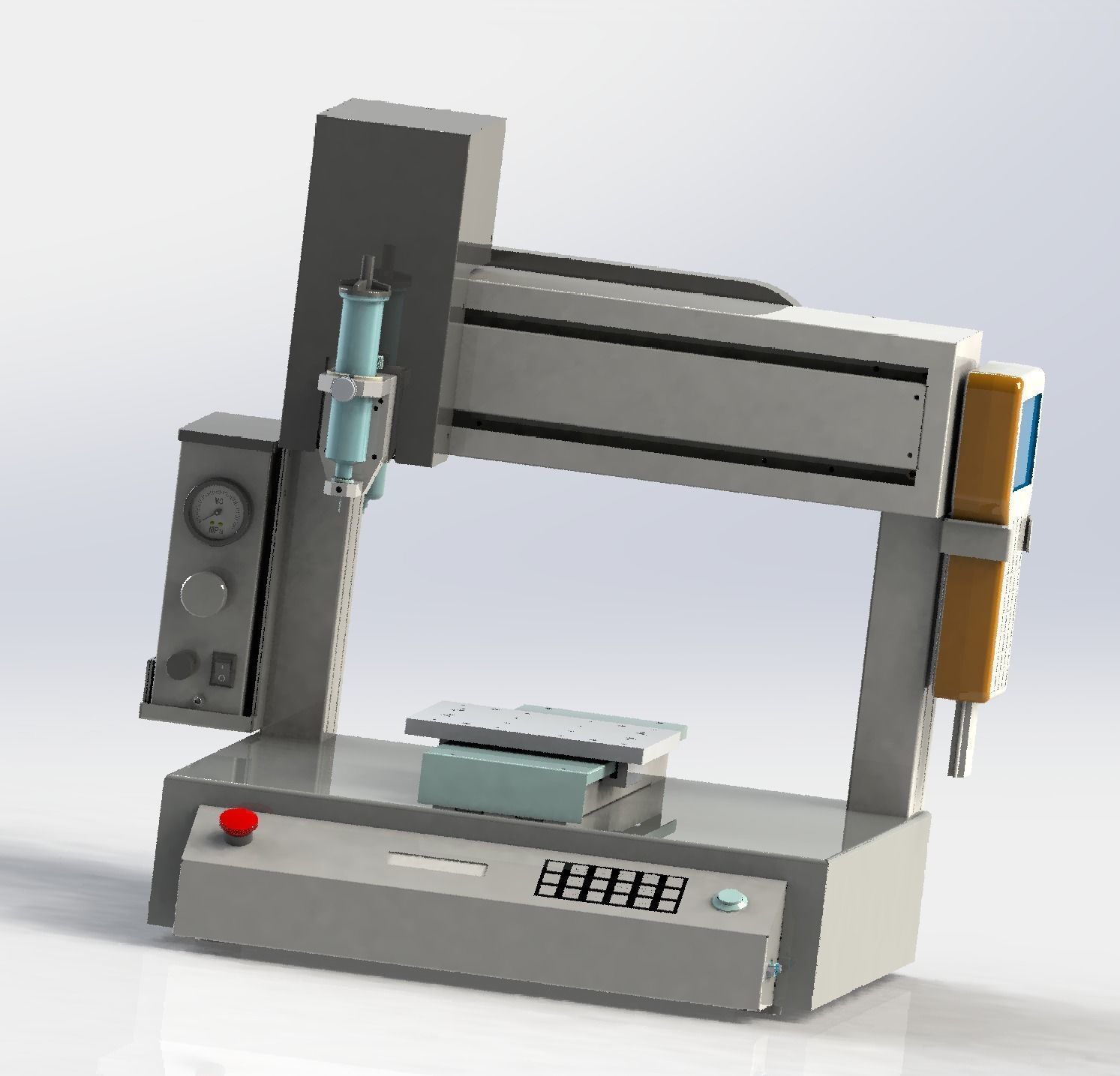 Desk type glue machine 3D model_5