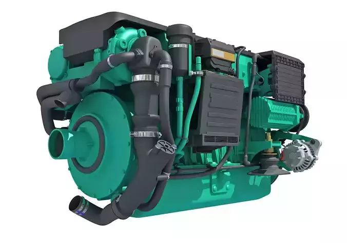 Motorboat Engine 3D model
