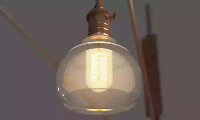 Retro Style Twin Wall Lamp 3D model