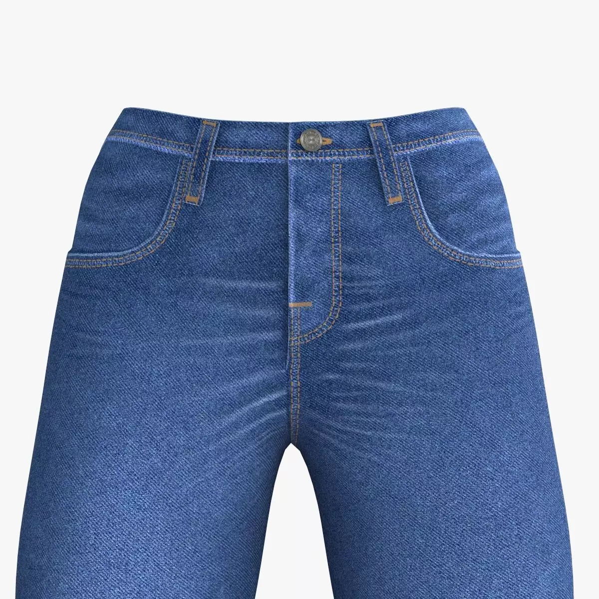 Blue Jeans for young woman Low-poly 3D model