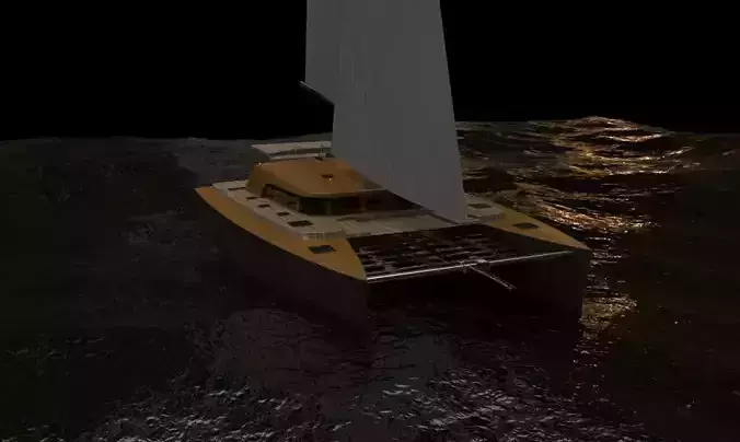 Catamaran Free 3D model