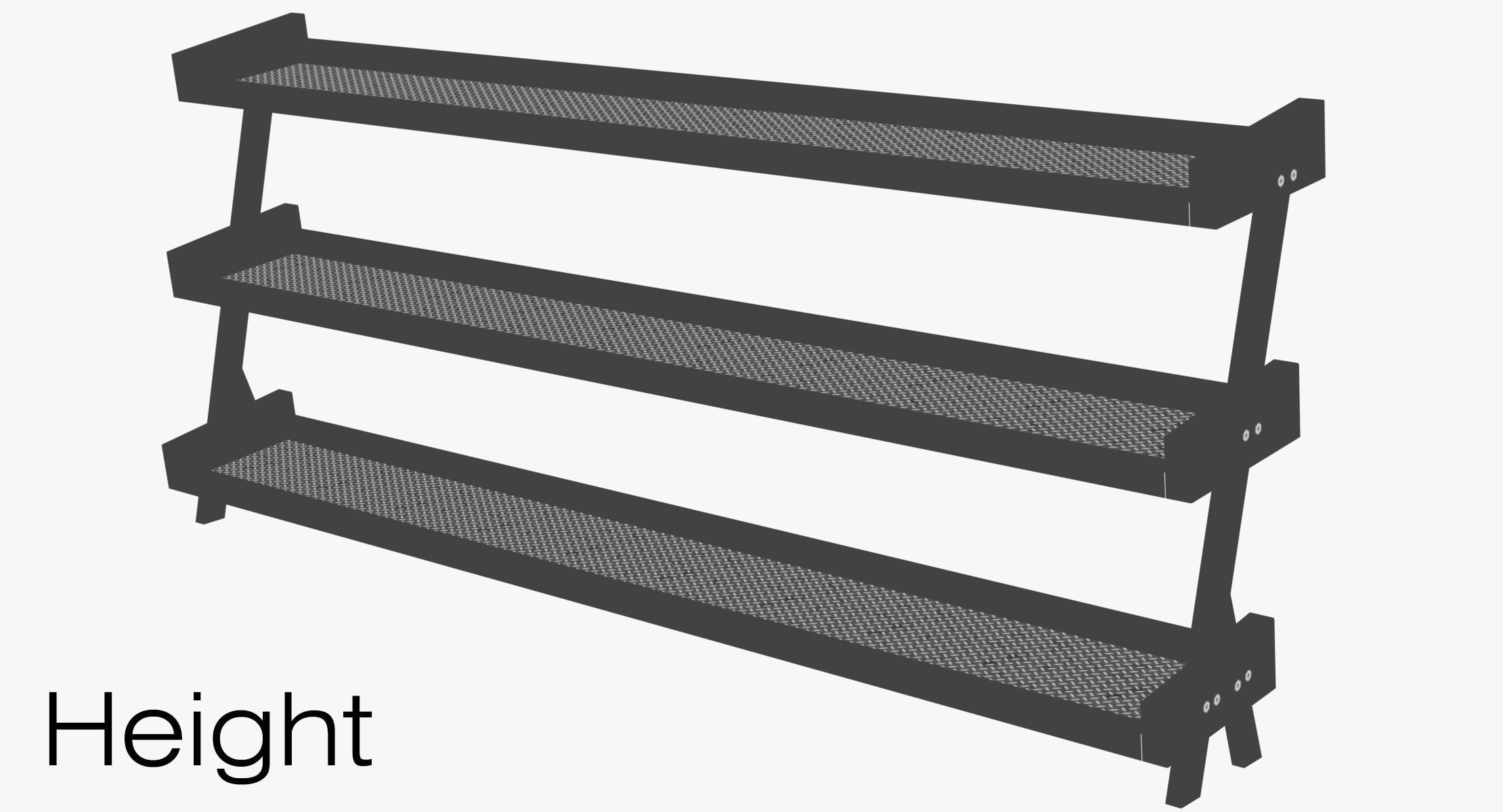 Gym Rack - Low Poly 3D model 3D model_23