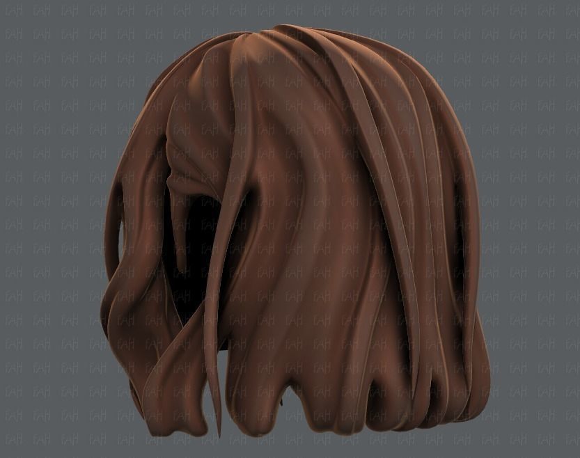 3D Hair style for girl V24 Low-poly 3D model_6