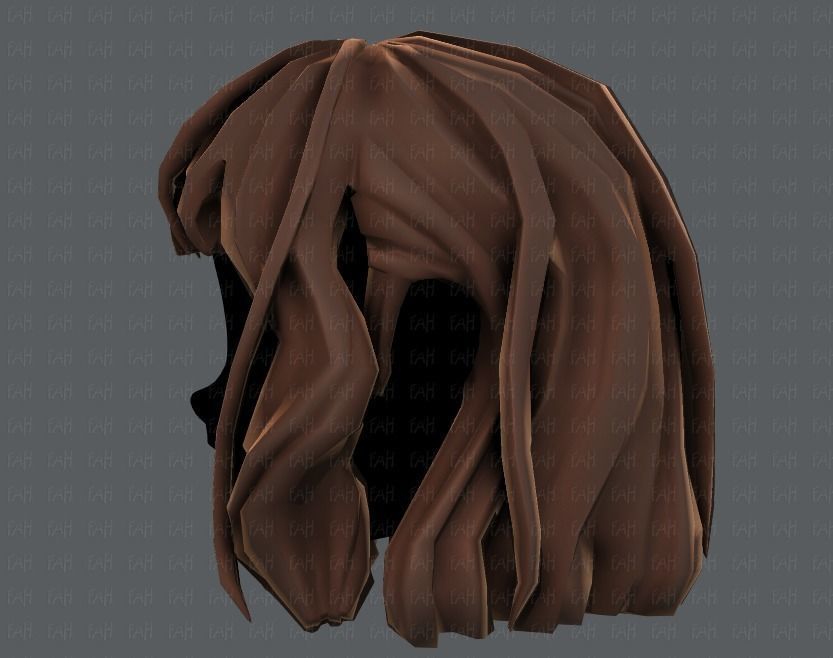 3D Hair style for girl V24 Low-poly 3D model_23