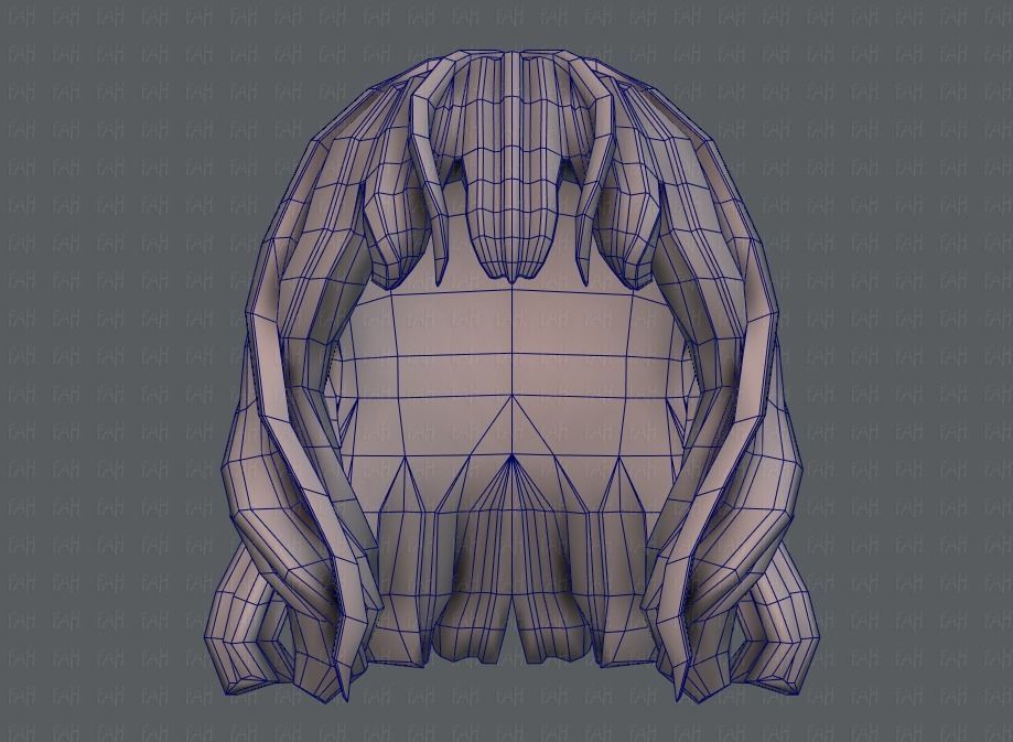 3D Hair style for girl V24 Low-poly 3D model_40