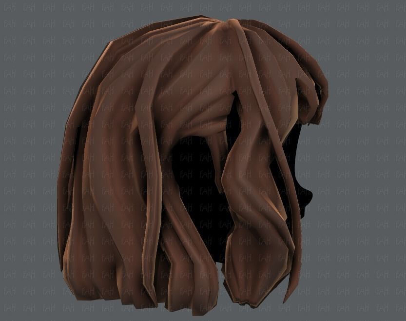 3D Hair style for girl V24 Low-poly 3D model_19