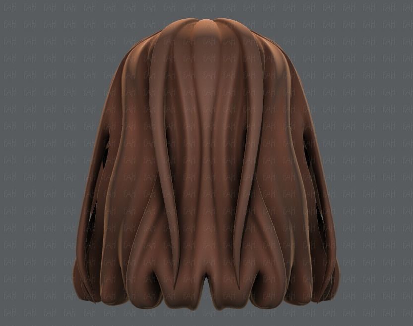 3D Hair style for girl V24 Low-poly 3D model_5