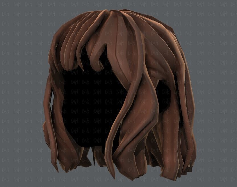 3D Hair style for girl V24 Low-poly 3D model_24