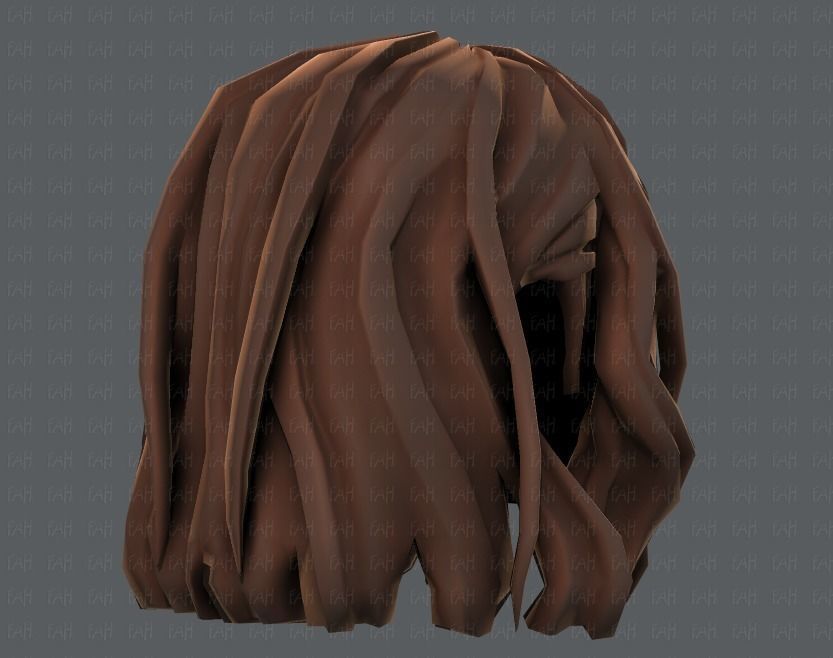 3D Hair style for girl V24 Low-poly 3D model_20