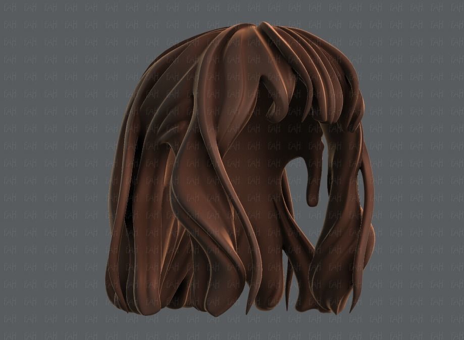 3D Hair style for girl V24 Low-poly 3D model_41