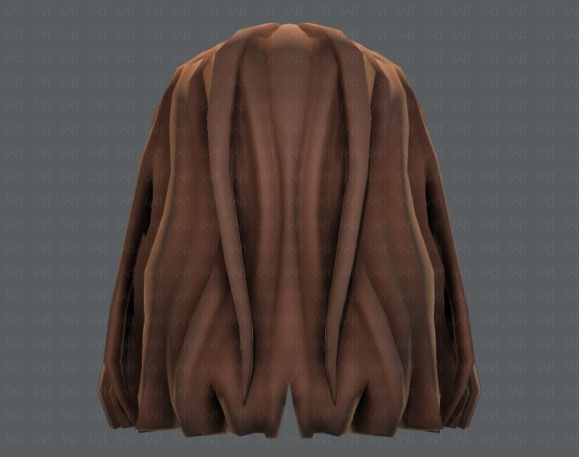 3D Hair style for girl V24 Low-poly 3D model_21