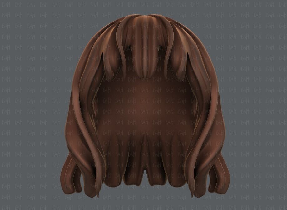 3D Hair style for girl V24 Low-poly 3D model_37