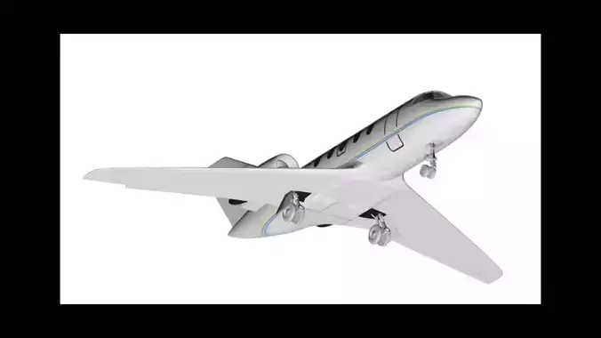 Privat airplane Cessna Citation 3D model