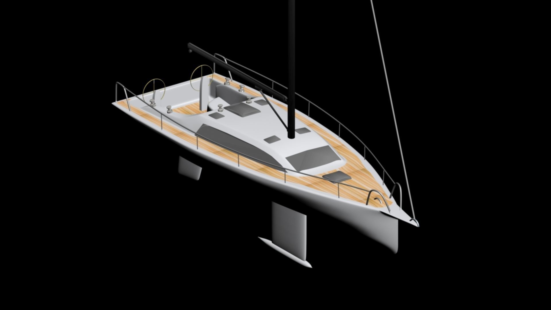 Sailboat 3D model_1