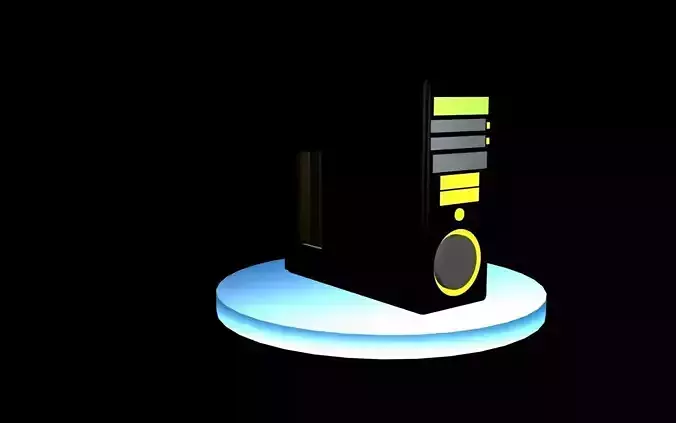 System unit Free low-poly 3D model