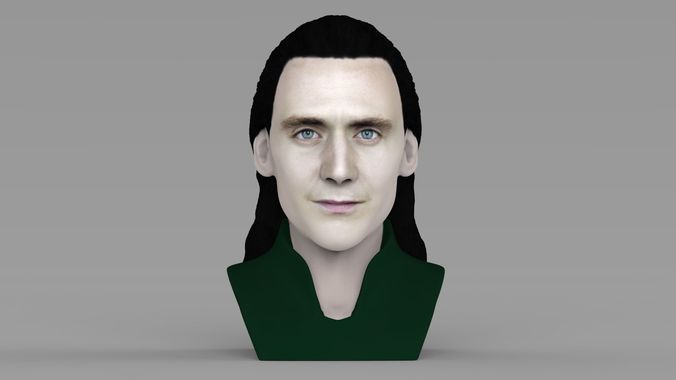 Loki bust ready for full color 3D printing 3D print model