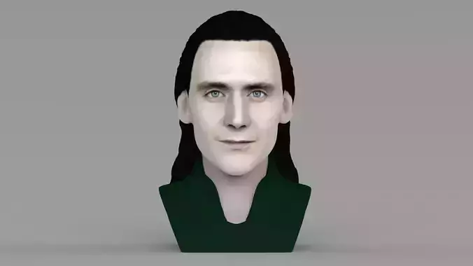 Loki bust ready for full color 3D printing 3D print model