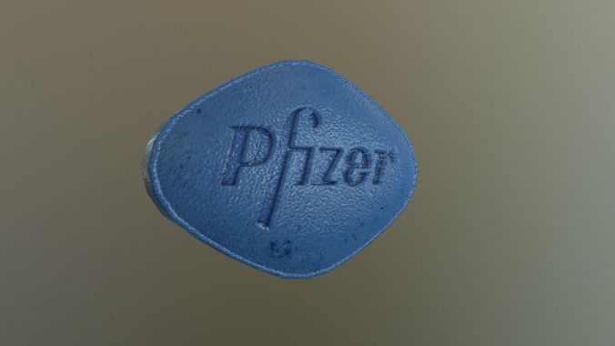 Viagra pbr pfizer logo Low-poly 3D model