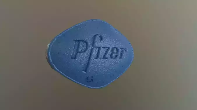 Viagra pbr pfizer logo Low-poly 3D model