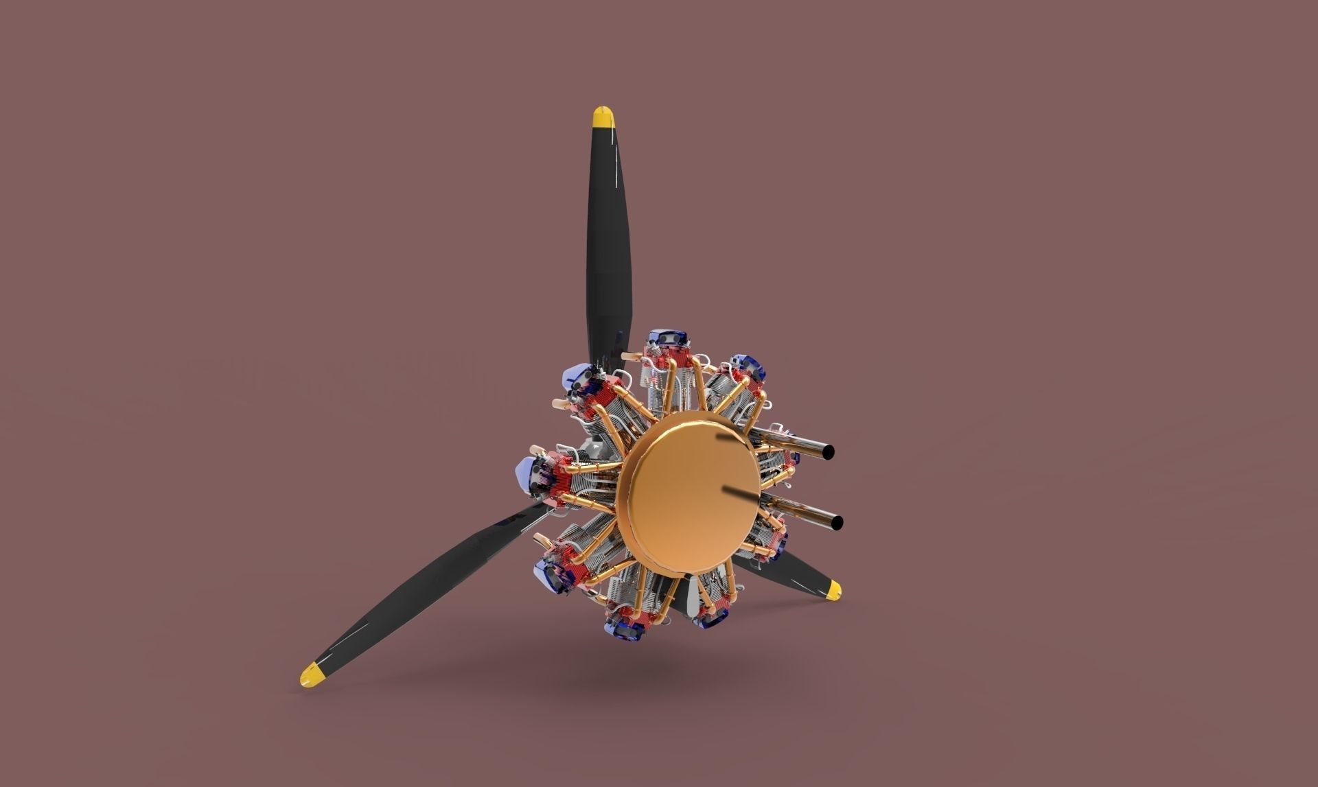 Bristol Mercury Free 3D model_3